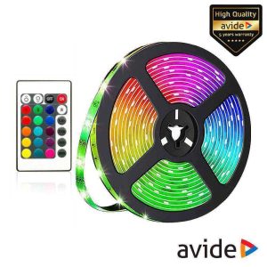 Kit Fita 150 LEDS RGB 12V Comando 5m IP65 AVIDE - (ABLSBL-30RGB-IC65)