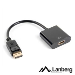 Cabo adaptador Displayport Macho / HDMI Fêmea LANBERG - (AD-0009-BK)