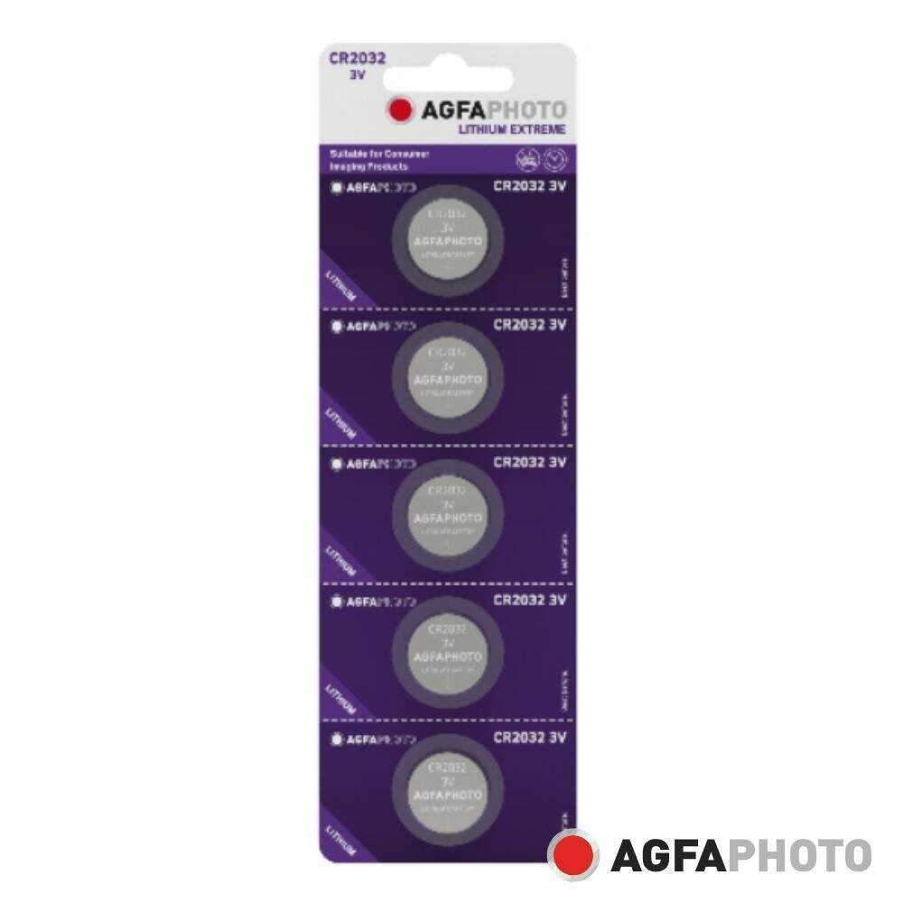 Pilha Lítio Botão CR2032 3V 5x Blister AGFAPHOTO - (APCR2032B5)
