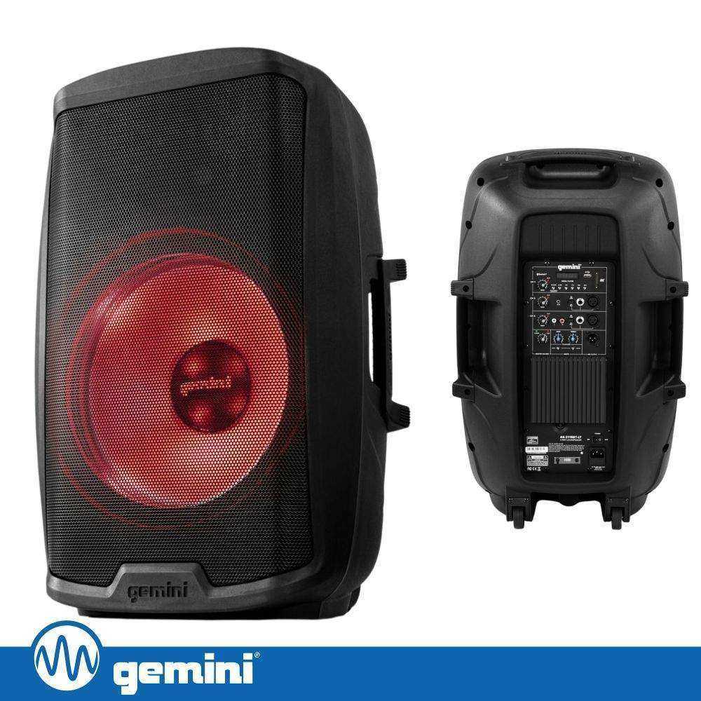 Coluna Amplificada 15" 2000W USB/SD/AUX/BT/TWS GEMINI - (AS-2115BT-LT)