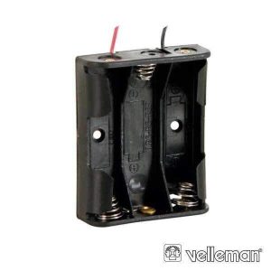 Suporte P/ 3 Pilhas AA C/ Fio VELLEMAN - (BH331A)