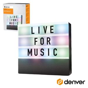 Coluna Bluetooth Portátil C/ Placa Mensagens Bat LED DENVER - (BTL-50)