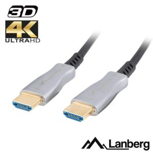 Cabo HDMI Fibra Óptica Dourado Macho / Macho 2.0 4K 50mt - (CA-HDMI-20FB-0500)