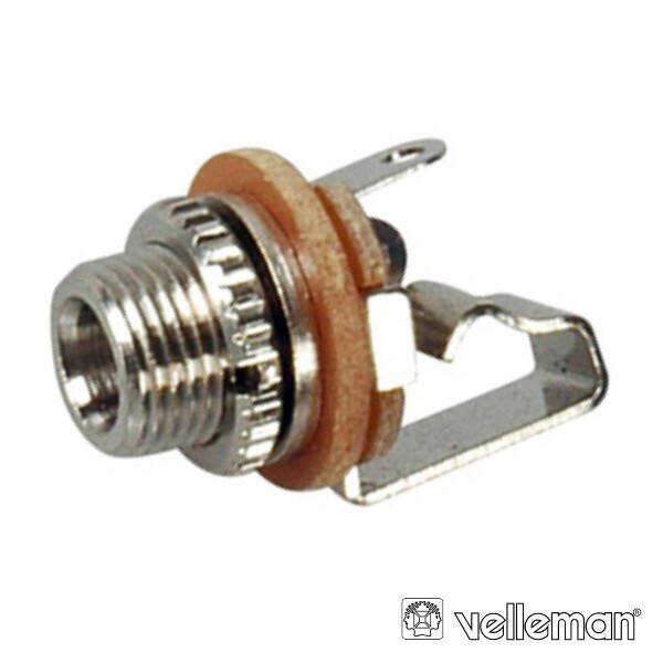 Ficha Jack 3.5mm Fêmea P/Chassis Mn - (CA015)