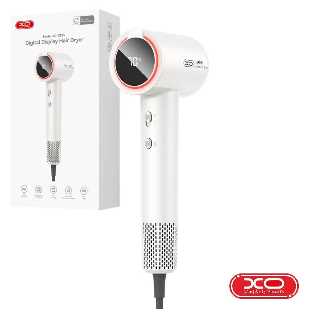Secador de Cabelo C/ Ionização 1600W Branco XO - (CF29-WH)