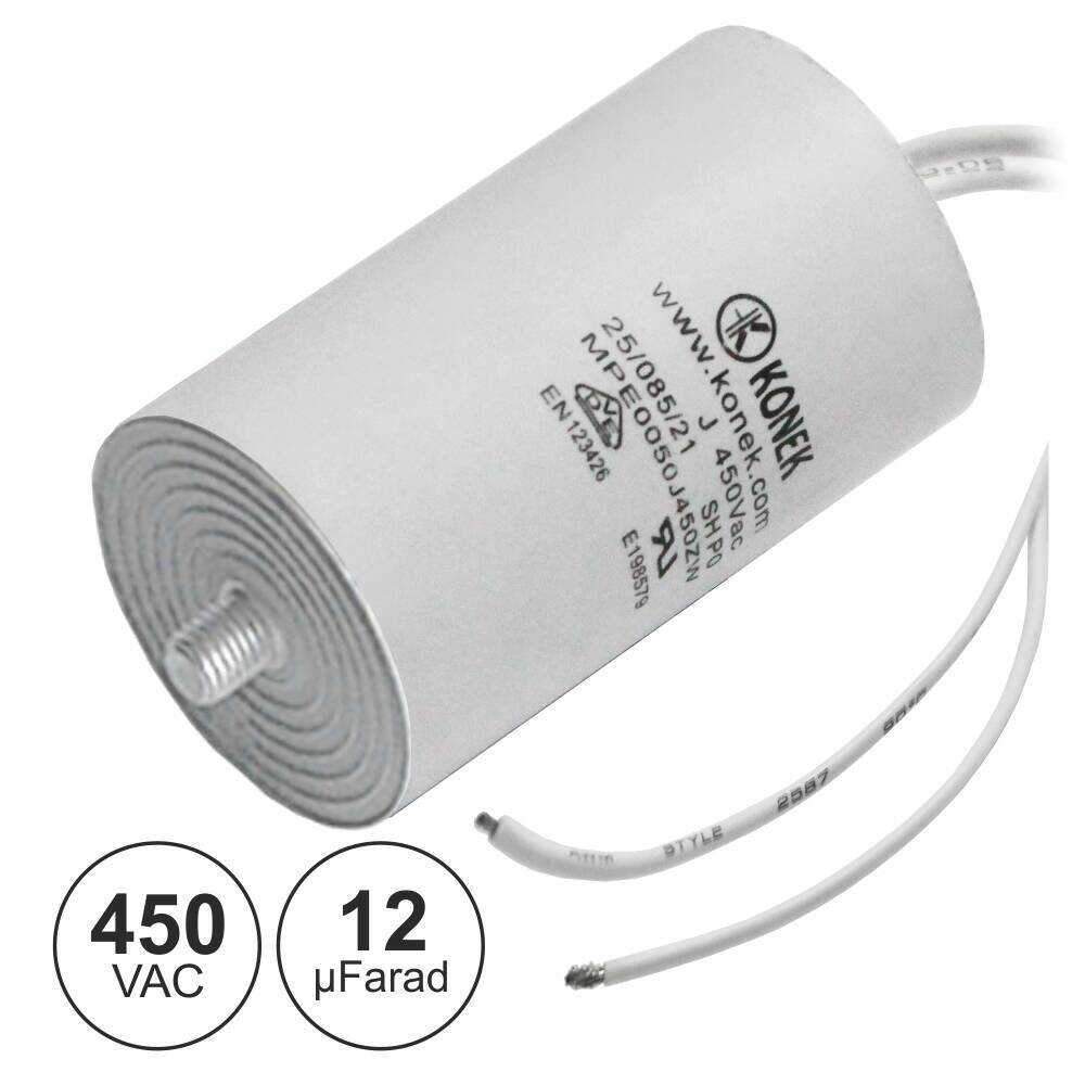 Condensador Arranque 12uf 450V C/ Fios - (COAF12/450)