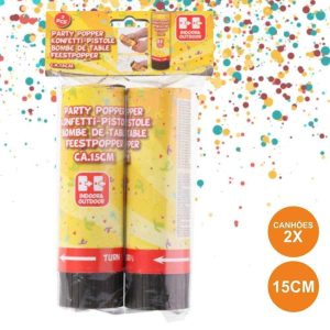 Canhão De Confetis 15x4cm 2x - (CONFETE265)