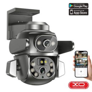 Câmara Vigilância IP Dupla 1080p WiFi IP66 XO - (CR04)