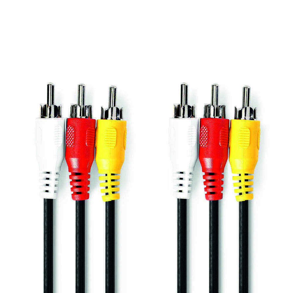 Cabo 3-RCA Macho / 3-RCA Macho 1.5m - (CVGL24300BK15)