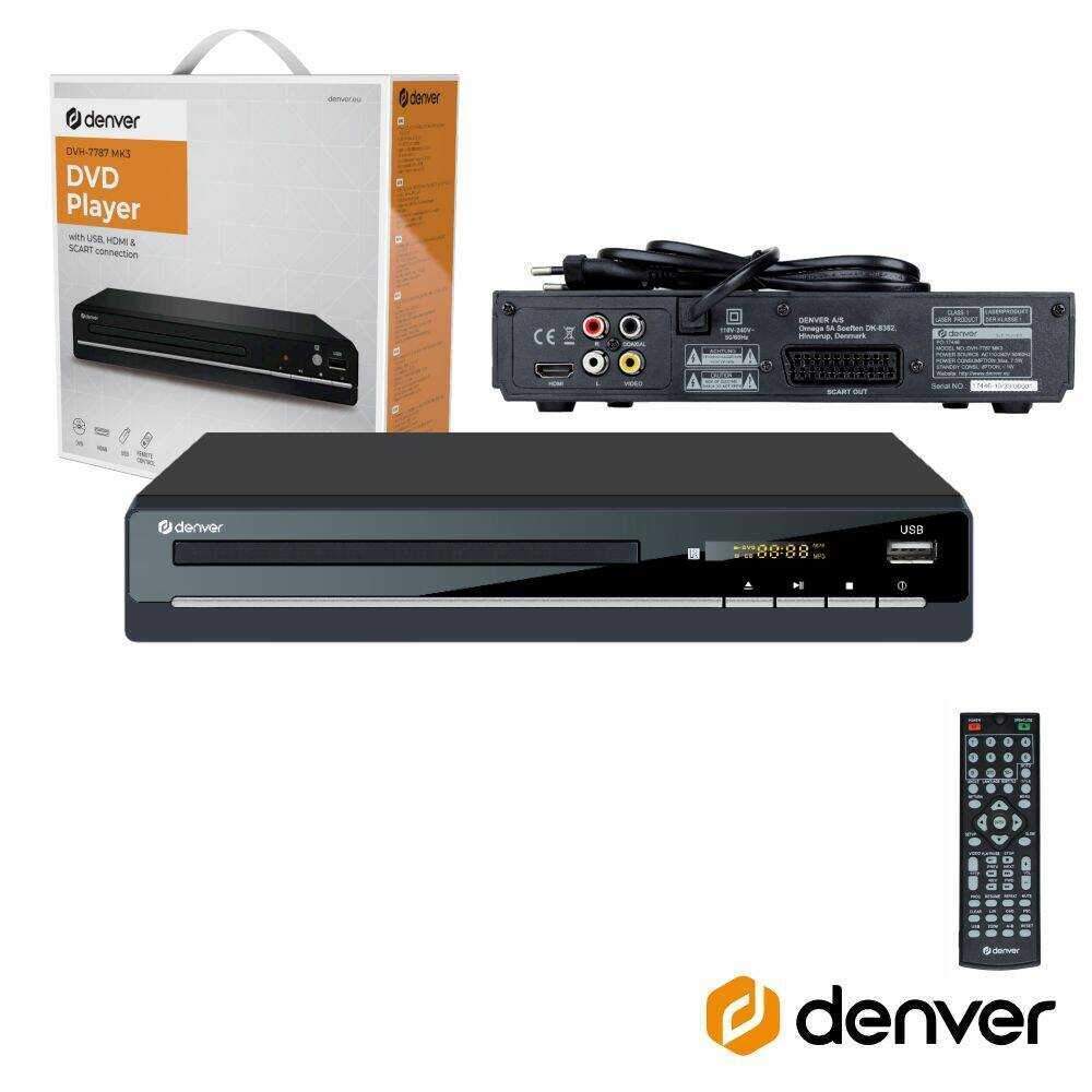 Leitor CD/DVD HDMI USB Comando DENVER - (DVH-7787MK3)
