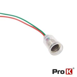 Casquilho P/ Lâmpada E10 C/ Cabo 24cm PROK - (E10-24)