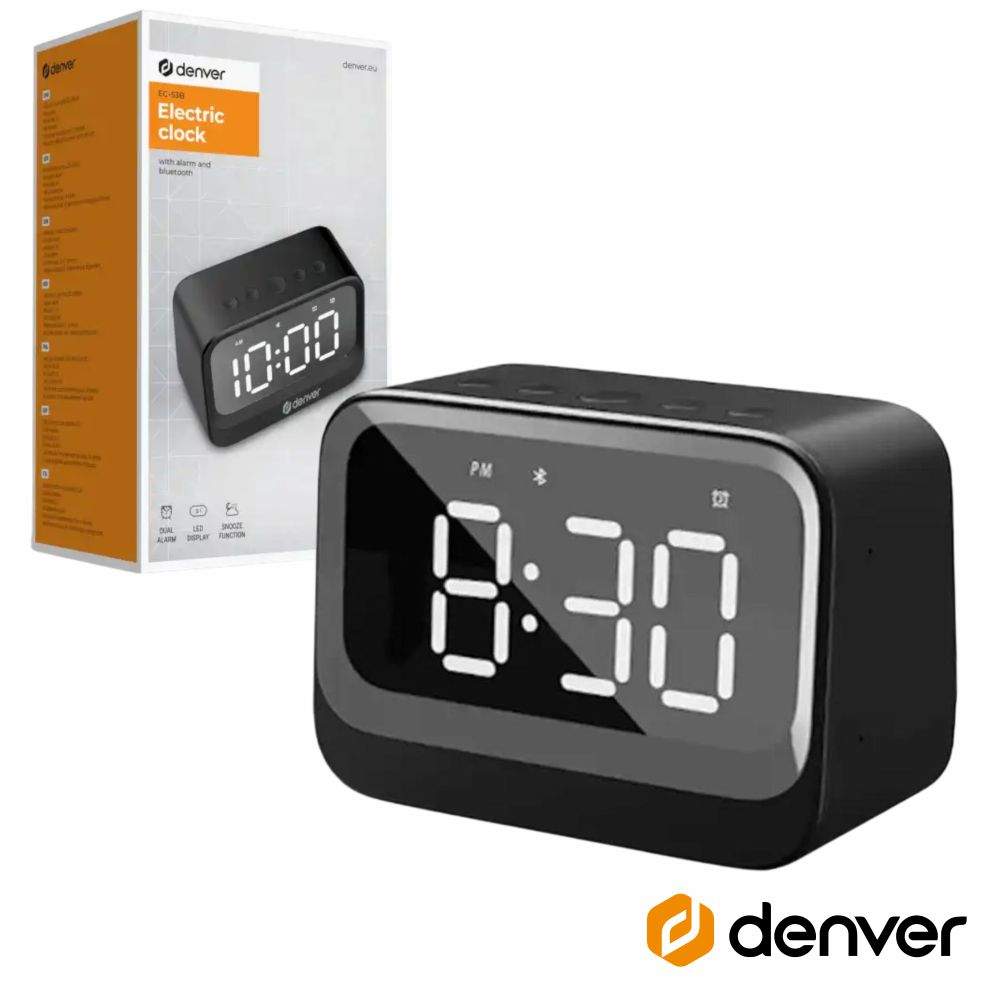 Relógio Despertador C/ Bluetooth DENVER - (EC-53B)