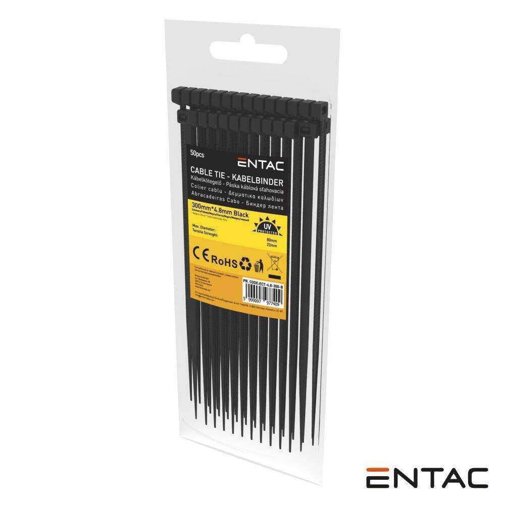 Conjunto 50 Abraçadeiras Nylon 4.8x300mm Preto ENTAC - Image 2