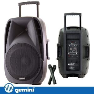 Coluna Amplificada 15" 800W BT/USB/SD/MIC/BAT GEMINI - (ES-15TOGO)