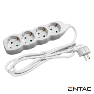 Extensão Elétrica 3G1.0 4x Schuko 1.5m ENTAC - (ESEG4-1.5)