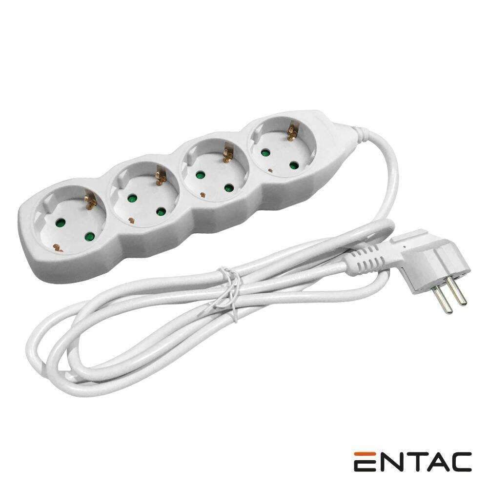 Extensão Elétrica 3G1.0 4x Schuko 1.5m ENTAC - (ESEG4-1.5)