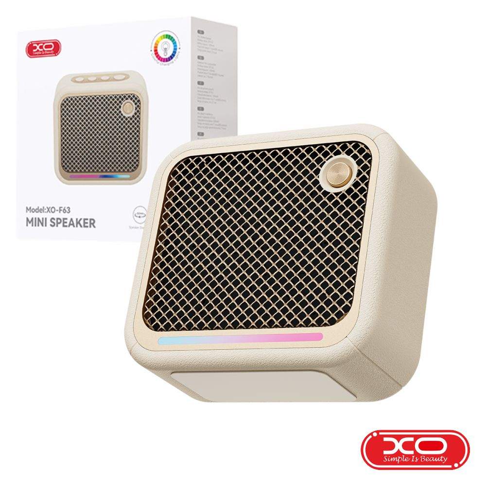 Coluna Bluetooth Portátil FM/Micro SD JOY 5W Bege XO - (F63-BG)