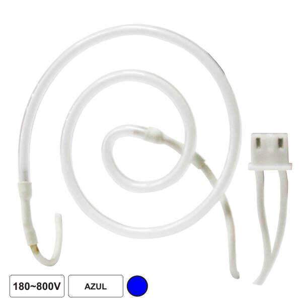 Lâmpada Tubular 180-800V Néon Espiral Azul - (FLB1ESP)