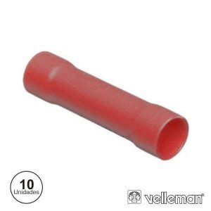 Conector Isolado Fêmea Redondo Vermelho 10X VELLEMAN - (FRBC)