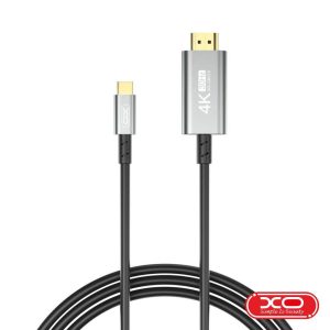 Cabo HDMI Macho / USB-C Macho 4K 1.8m Preto XO - (GB019)