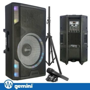 Coluna Amplificada 15" 2200W USB/SD/AUX/BT/TWS GEMINI - (GSP-L5500PK)