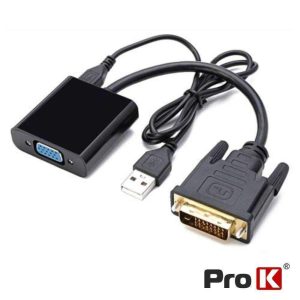 Cabo Adaptador Dvi-D-> VGA PROK - (INF-DVIVGA01)