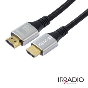 Cabo HDMI Dourado Macho/Macho 2.1 8K Preto 3M IRRADIO - (IR-8KPL/3)