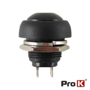 Interruptor Pressão Redondo 0.5a-250vac Preto 12mm IP65 - (ITR015BK)