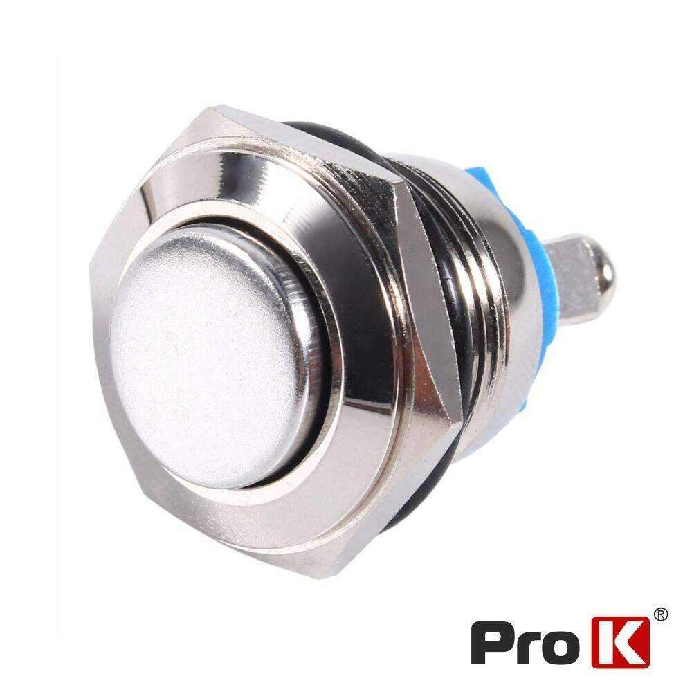 Comutador Pulsador Redondo IP65 230V Off/ (On) N.A PROK - (ITR304R)