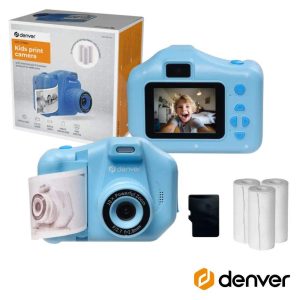 Câmara Digital Azul  C/ Impressora Térmica DENVER - (KPC-1370BU)