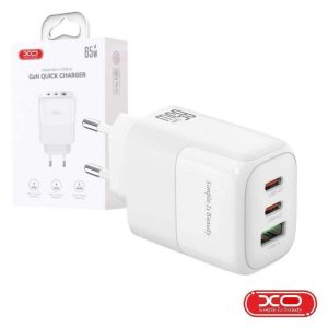 Alimentador USB-A / 2 USB-C PD 65W GaN XO - (L139)