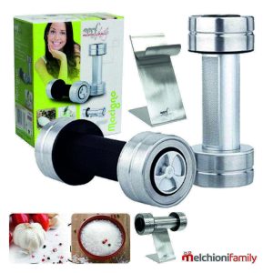 Moinho Duplo Saleiro E Pimenteiro C/ Base MelchioniFamily - (MACIGNO)