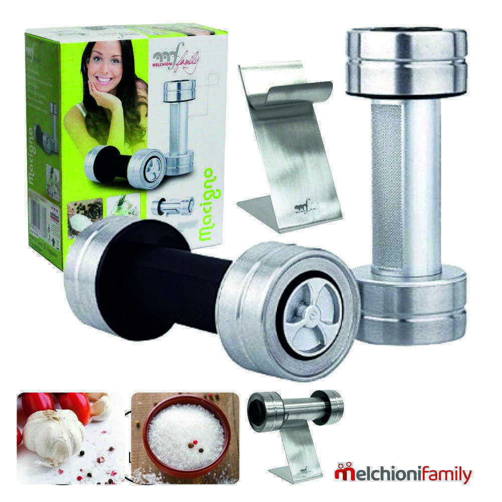 Moinho Duplo Saleiro E Pimenteiro C/ Base MelchioniFamily - (MACIGNO)