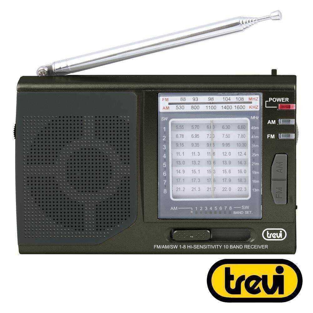 Rádio Portátil AM/FM Clássico Preto TREVI - (MB-728-BK)