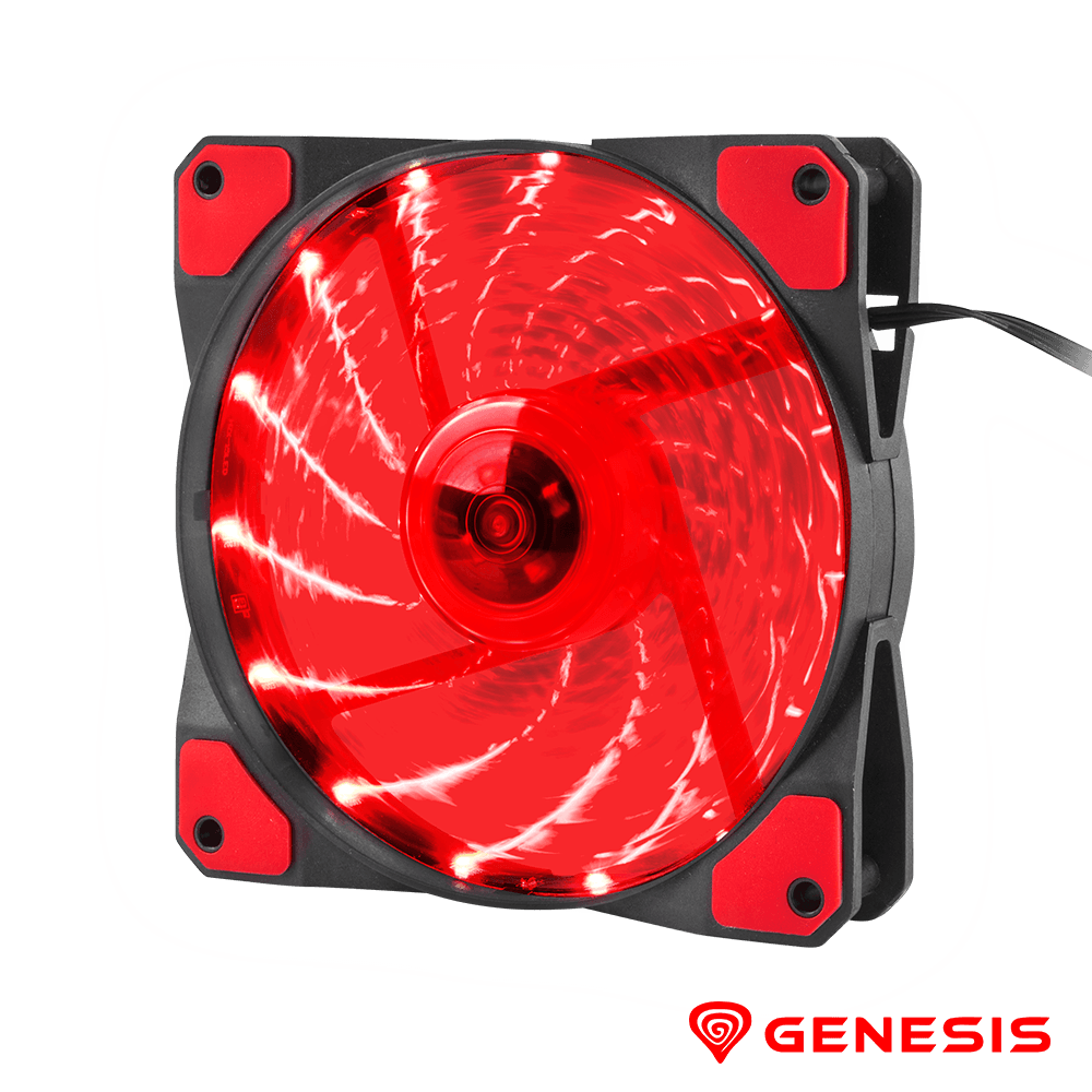 Cooler HYDRON 120 120mm Vermelho GENESIS - (NGF-1166)