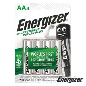 Pilha Recarregável AA 1.2V 2000ma 4X Power Plus ENERGIZER - (NH15-2000)