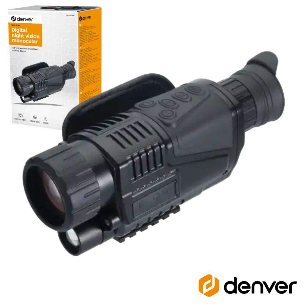 Monóculo Visão Noturna 200m DENVER - (NVI-450)