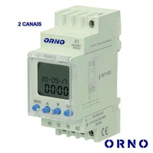 Temporizador Semanal Digital 16A 230V P/ Calha Din ORNO - (OR-PRE-451)