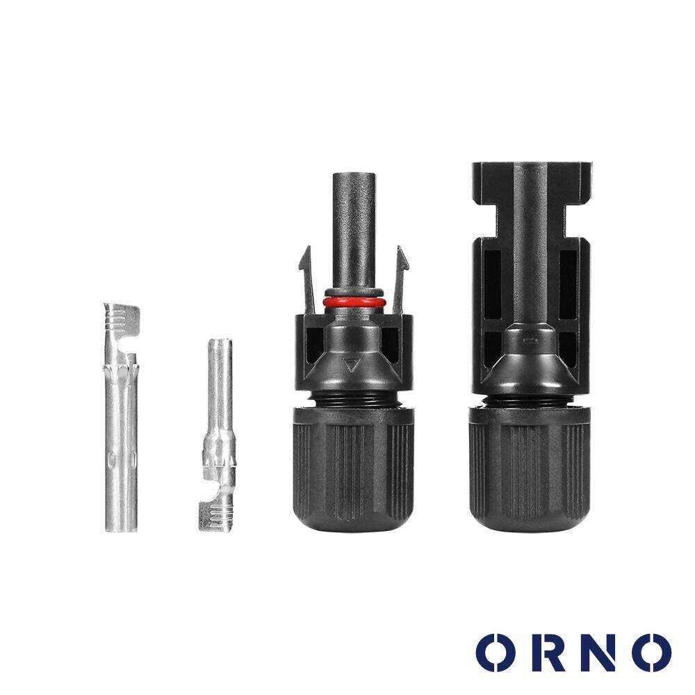 Ficha Fotovoltaica MC4 Macho/Fêmea 1000V IP67 Orno - (OR-PV-13605/100)