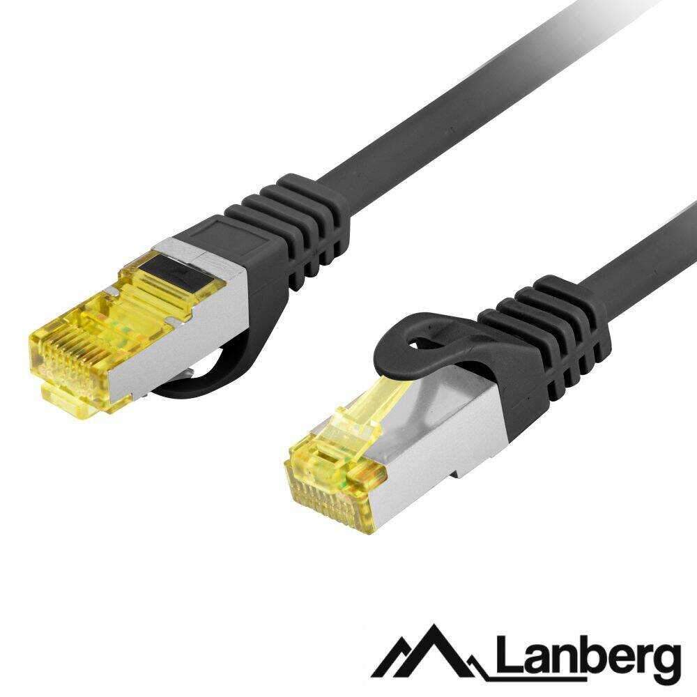 Cabo De Rede S/FTP CAT6A LSZH Cobre Puro 0.25m Preto LANBERG - (PCF6A-10CU-0025-BK)