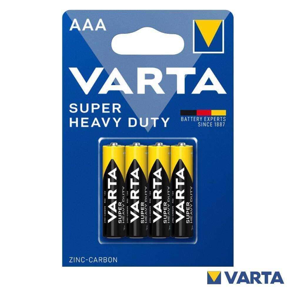 Pilha Zinco-Carvão R03/AAA 1.5V 4x Super Heavy Duty VARTA - (PCV-R03/4)