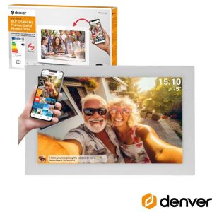 Moldura Digital FRAMEO 10.1" Wi-Fi Branco DENVER - (PFF-1037WMK3)