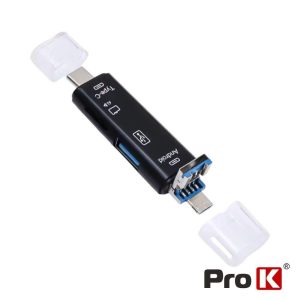 Leitor de Cartões OTG 5x1 Type-C PROK - (PK-D118)