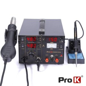 Estação De Soldar E Dessoldar SMD Ar Quente C/ 15v/1A PROK - (PKDS103A)
