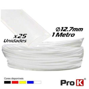 Tubo Manga Termoretráctil 12.7mm 1m 25x Transparente Pro - (PKMT127C/25)