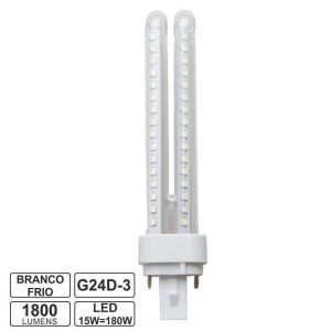 Lâmpada LED G24 15W 6400K 1800lm - (PLCL15CW(A))