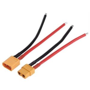 Cabo Alimentação Xt60 P/ Bateria 14aWg 88A 10cm - (PLUGXT60-465)