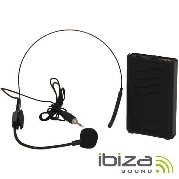 Microfone Headset S/ Fios 207.5MHz IBIZA - (PORTHEAD12-2)