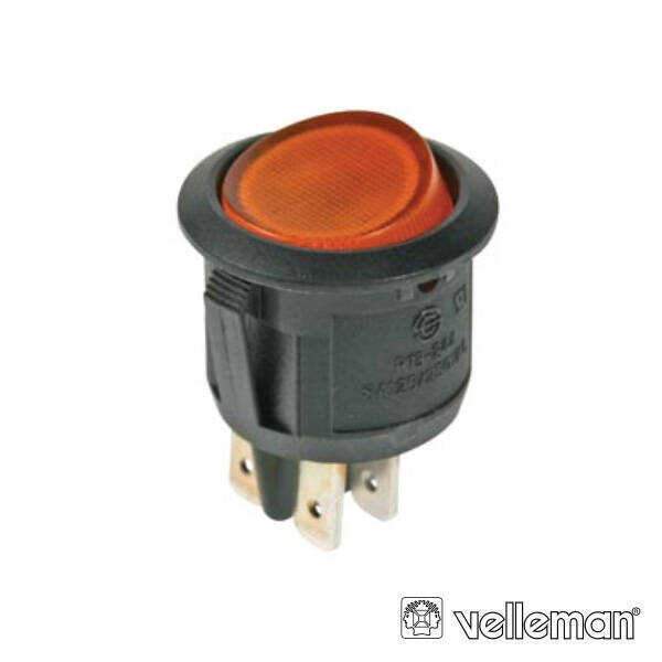 Interruptor Basculante C/ Luz 10a-250v Dpst On-Off VELLEMAN - (R13244BA)