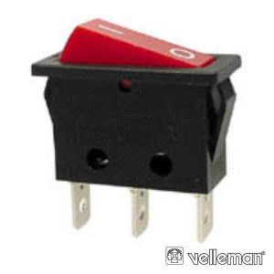 Interruptor Basculante C/ Luz 10a-250v Spst On-Off VELLEMAN - (R901A)